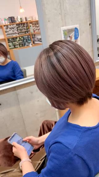 ショート カラー 似合わせ専門/透明感 /大津優樹のヘアスタイル