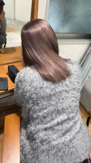 ミディアム カラー 似合わせ専門/透明感 /大津優樹のヘアスタイル