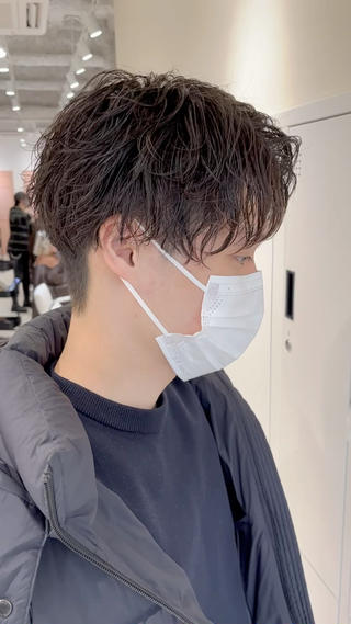 ミディアム パーマ メンズ LAGRECE大阪梅田店所属・美髪矯正・髪質改善 【中村吉孝】のヘアスタイル