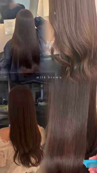 milk brown︎‪ 𓂃‪
ブリーチなしでできる透明感カラーお任せ下さいྀི
 