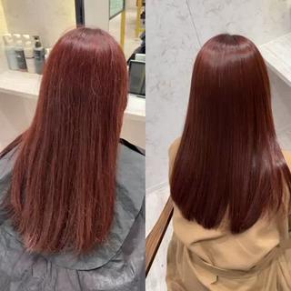 ロング カラー 髪質改善ストレート Kantaのヘアスタイル