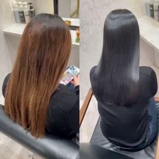 ロング カラー 髪質改善ストレート Kantaのヘアスタイル