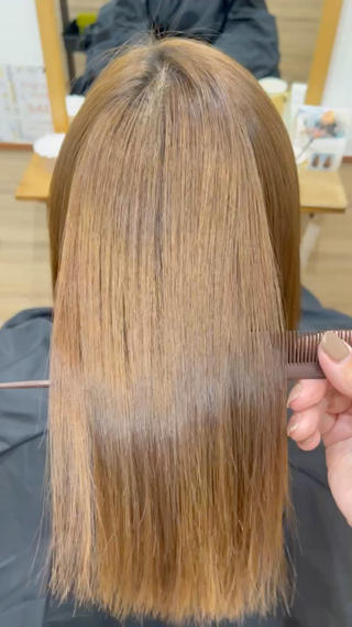 ミディアム 🌼カラー縮毛矯正 🌼渡辺歩🌼のヘアスタイル