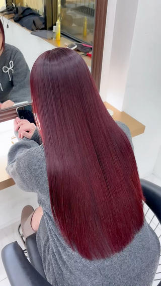 ロング カラー Miyu’s所属・縮毛矯正特化 髪質改善辻良輝のヘアスタイル