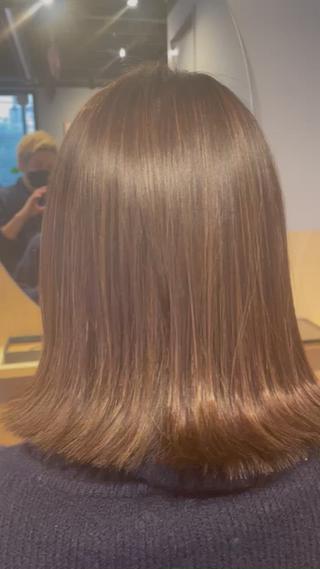 ミディアム カラー パーマ 【美髪とカット】 AKIFUMIのヘアスタイル