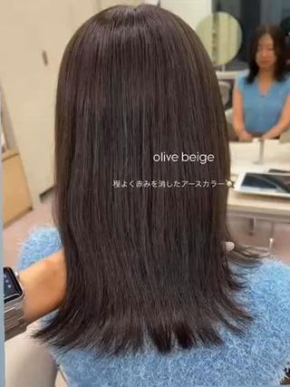 ミディアム カラー 美髪矯正/髪質改善/ 艶髪🤍伊藤梨紗のヘアスタイル
