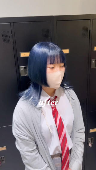 ミディアム カラー デザインカラー 🥨HAZUKiのヘアスタイル