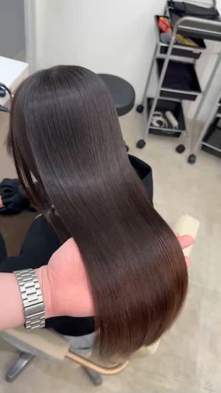 ロング 髪質改善×縮毛矯正 Core梅田　片山のヘアスタイル