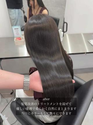 ロング 髪質改善×縮毛矯正 Core梅田　片山のヘアスタイル