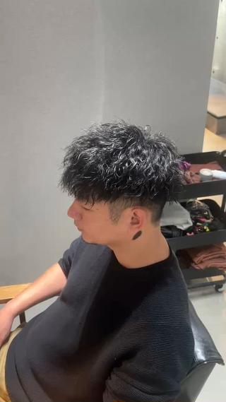 パーマ メンズ 心斎橋メンズ特化 高森蓮のヘアスタイル