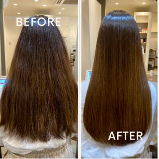 ロング カラー 自然で柔らかい縮毛 矯正✨松尾郁哉のヘアスタイル