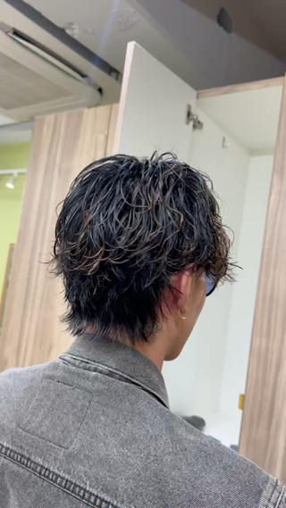 パーマ メンズ IwAsh中山所属・✂︎中山ブリーチ・ パーマ✂︎露木智也のヘアスタイル