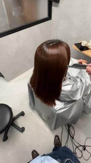 セミロング 縮毛矯正/髪質改善 /辻部雅人のヘアスタイル