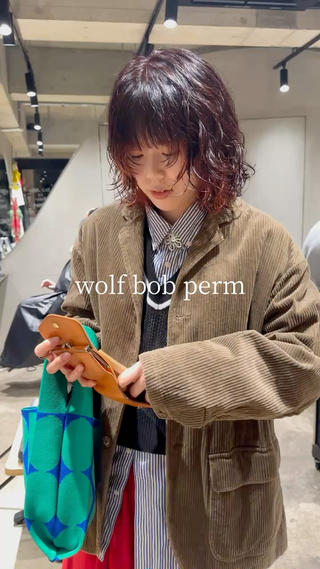 ミディアム パーマ 🌈圧倒的デザイン パーマ　関和希のヘアスタイル