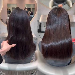 セミロング カラー 髪質改善 顔まわり 🌿柏崎颯刀のヘアスタイル