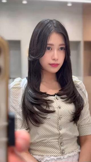 セミロング カラー ブリーチなし髪質改善 🌿柏崎 大宮美容室のヘアスタイル