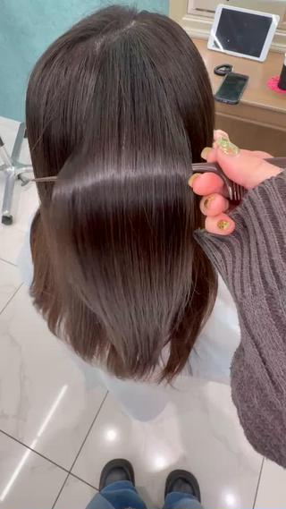 縮毛矯正でストレートツヤツヤな髪質に✰