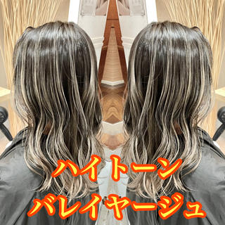 ロング カラー 縮毛/レイヤー 韓国/橋口のヘアスタイル