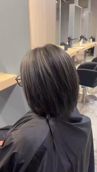 白髪ぼかしハイライト♡