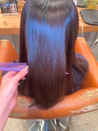 セミロング パーマ 髪質改善カラー ベージュ🤎YUMEのヘアスタイル