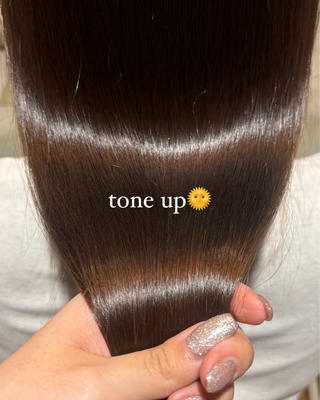 ロング カラー 小木曽 里華のヘアスタイル