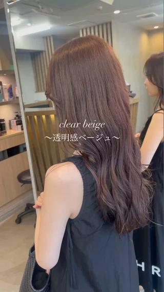 【透明感カラー】
春に人気の透明感ベージュ 