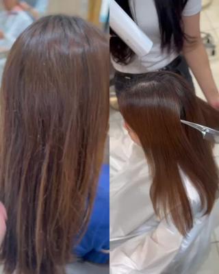 ロング パーマ 🌷縮毛矯正🌷 中村百花のヘアスタイル