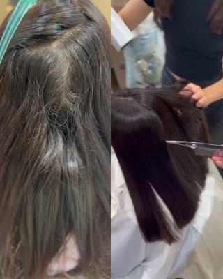 ロング カラー パーマ 🌷縮毛矯正🌷 中村百花のヘアスタイル