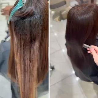 ロング カラー パーマ 🌷縮毛矯正🌷 中村百花のヘアスタイル