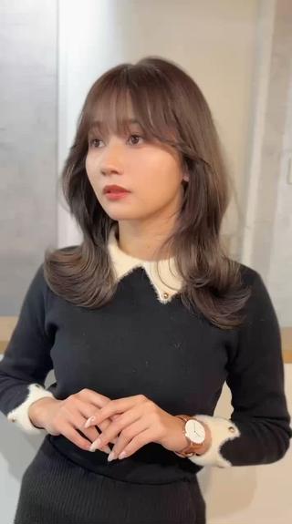 ミディアム カラー ヘアアレンジ 【韓国くびれ】ヘア 💕田中将吾のヘアスタイル
