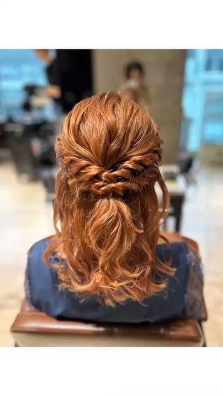 セミロング カラー ヘアアレンジ 髙木美緒🌿 レイヤー/アレンジのヘアスタイル