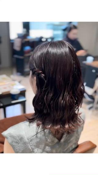 ミディアム カラー ヘアアレンジ 髙木美緒🌿 レイヤー/アレンジのヘアスタイル