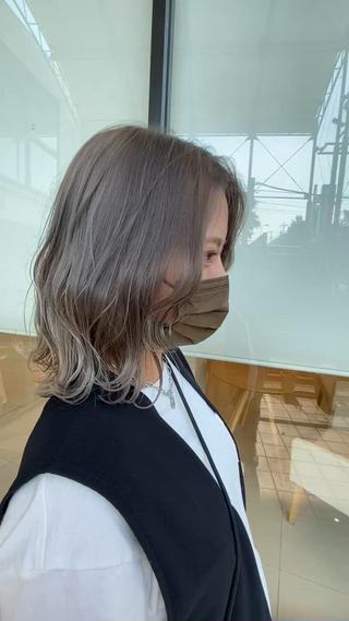 ミディアム カラー プルエクステ/透明感 カラー✨KAZUKIのヘアスタイル