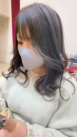 セミロング カラー プルエクステ/透明感 カラー✨KAZUKIのヘアスタイル