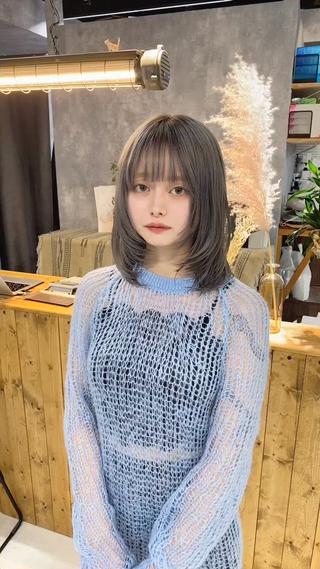 ミディアム カラー 【.ico】心斎橋 飛田ゆうきのヘアスタイル