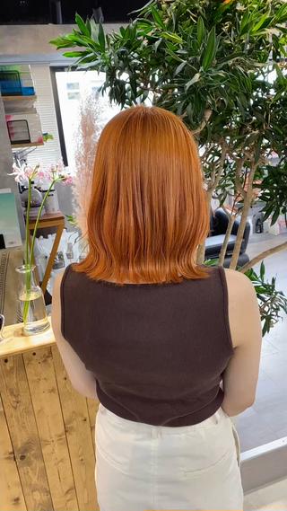 ミディアム カラー 【.ico】心斎橋 飛田ゆうきのヘアスタイル