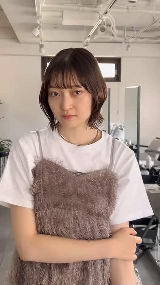 大人気！大人可愛いくびれボブ/切りっぱなしボブ/赤み消し透明感カラーはお任せください池袋美容室 