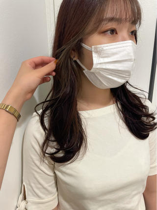 グレーのフェイスフレーミング
色落ちしても可愛いように調合しています