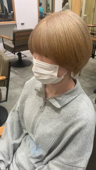 ショート カラー メンズ keshiki大名所属・安部 真輝のヘアスタイル