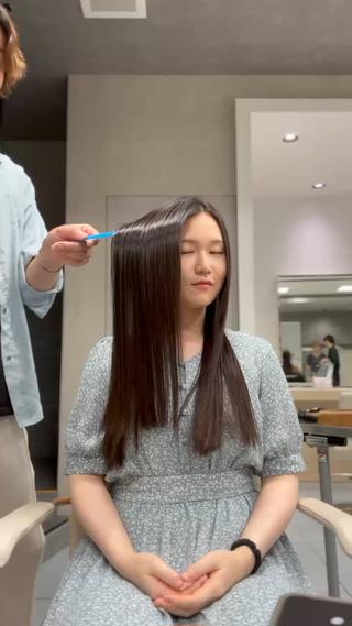 ロング パーマ 髪質改善🍏縮毛矯正 /ブリーチ矯正岡部のヘアスタイル