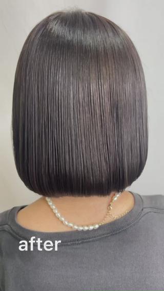 ミディアム カラー パーマ 髪質改善/縮毛矯正 /ブリーチ矯正/岡部のヘアスタイル