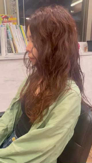 ロング パーマ ROBBY所属・松井美樹/似合わせ ガーリー・韓国のヘアスタイル