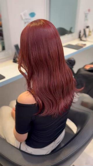 カラー 🍒♡艶髪暖色カラー saaya♡🍒のヘアスタイル