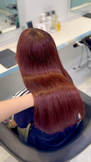 カラー 🍒♡艶髪暖色カラー saaya♡🍒のヘアスタイル