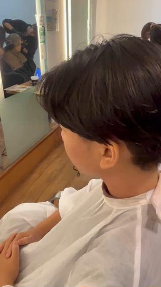 毛流れセンターパート 