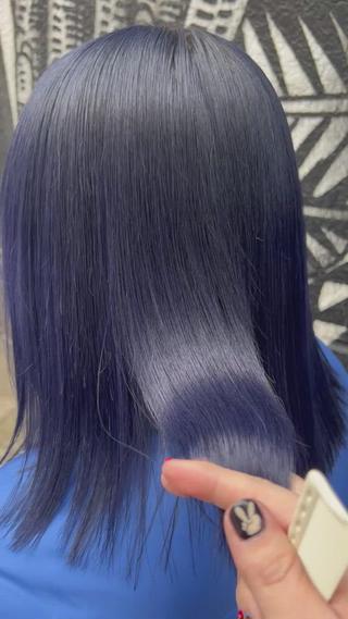 ミディアム カラー ヘアアレンジ 👑垢抜け韓国ヘア ハッシュカット唯澄のヘアスタイル