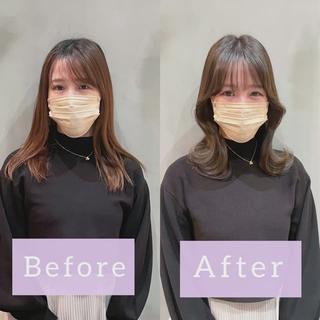 ミディアム LOMA🇰🇷 銀座クボタのヘアスタイル