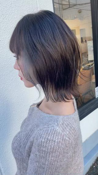 ミディアム 🎀ハイトーン/ 艶カラー/夕月🎀のヘアスタイル