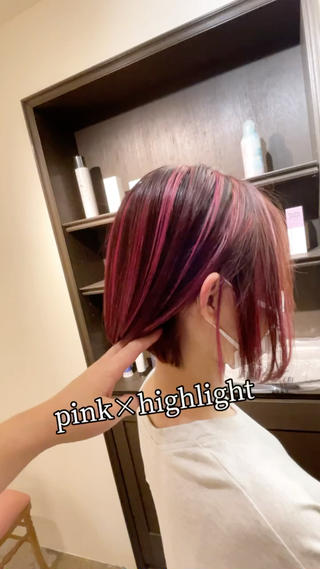 ミディアム カラー ACROあべの店所属・艶カラー/インナー /グラデ/大西小百合のヘアスタイル