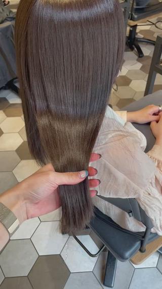 ロング カラー ヘアアレンジ 酸性縮毛矯正🧴韓国 レイヤー/髪質改善のヘアスタイル